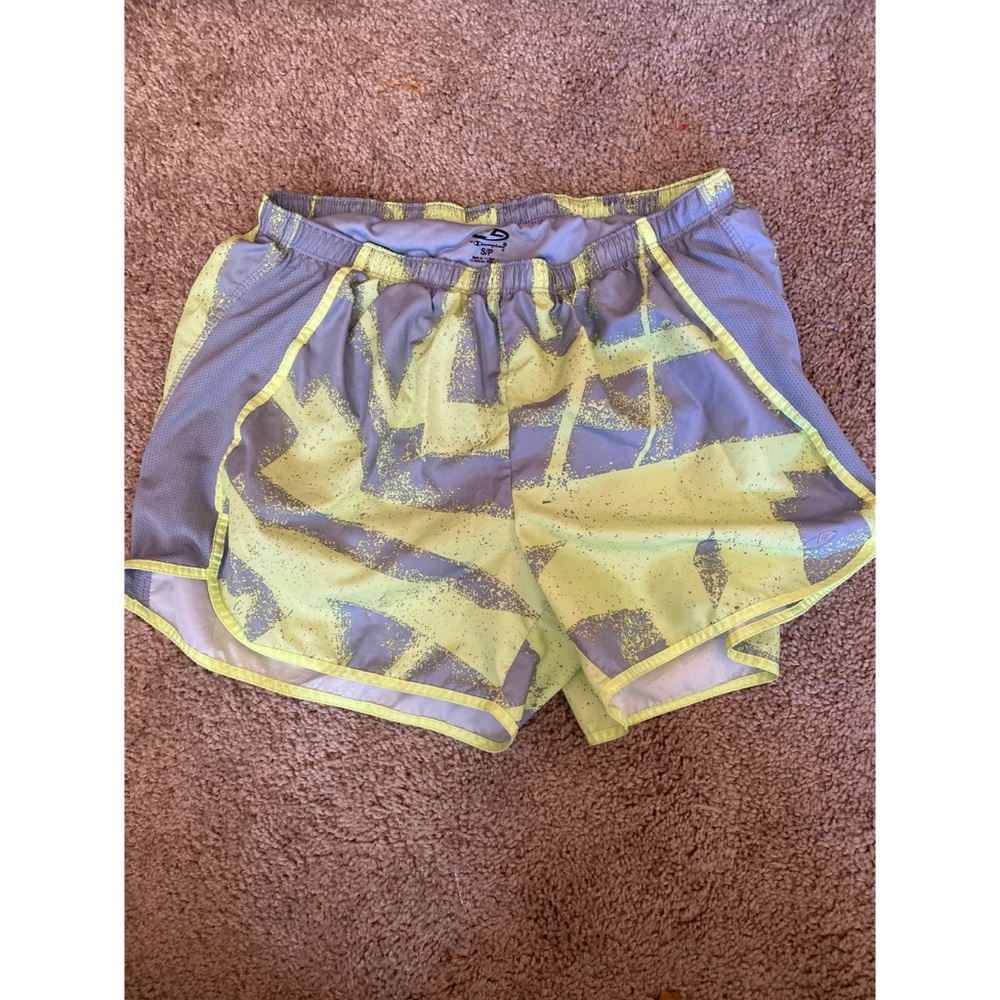 Champion running shorts.